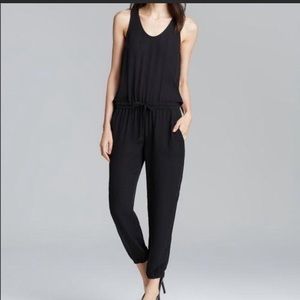 Theory 100% Silk Lortan Sheer Jogger Jumpsuit